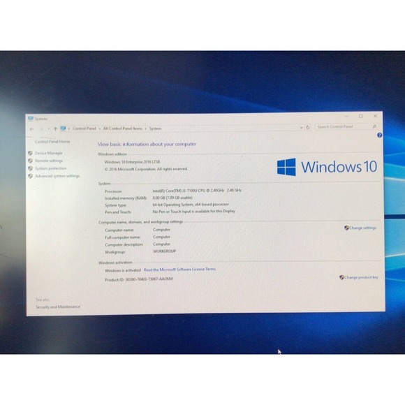 Intel NUC Mini PC NUC7i3BNH Core i3 2.40GHz 8Gb Ram 240Gb SSD Windows 10 - Picture 8 of 10